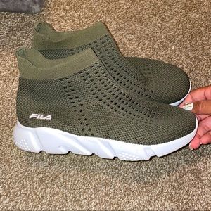 Green Fila Sock Shoes